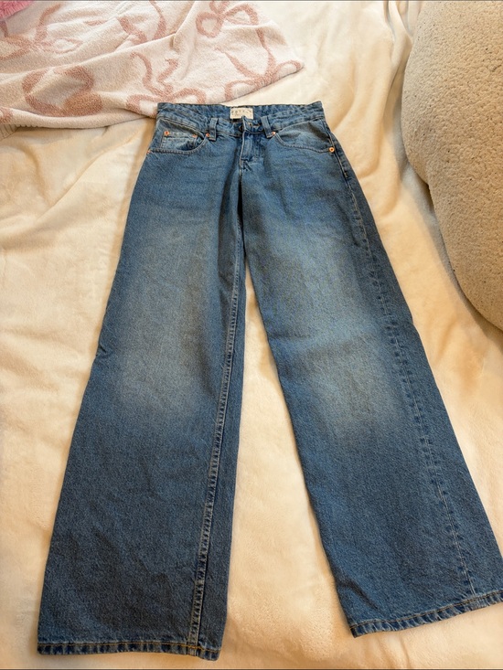 Motel Rocks Denim - Motel Rocks Wide-Leg Denim Jeans in Blue Wash